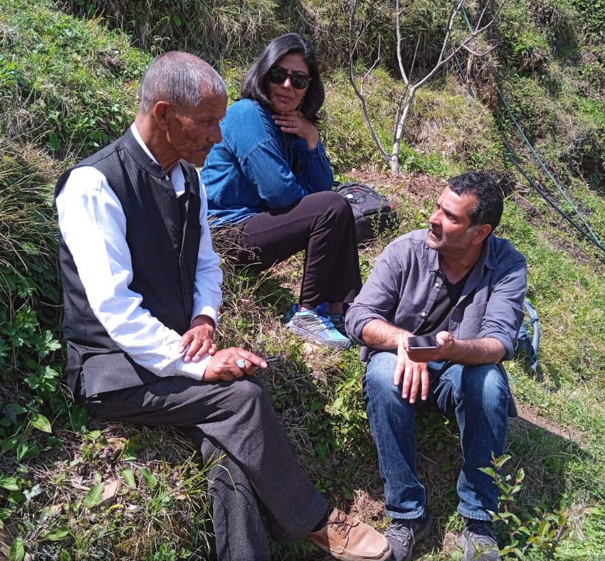 Aman Luthra and Shweta Rana talk to a Himalayan farmer